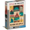 CLEMENTONI - Puzzle 1000 piezas - Style in the City Barcelona* Juegos Y Puzzles