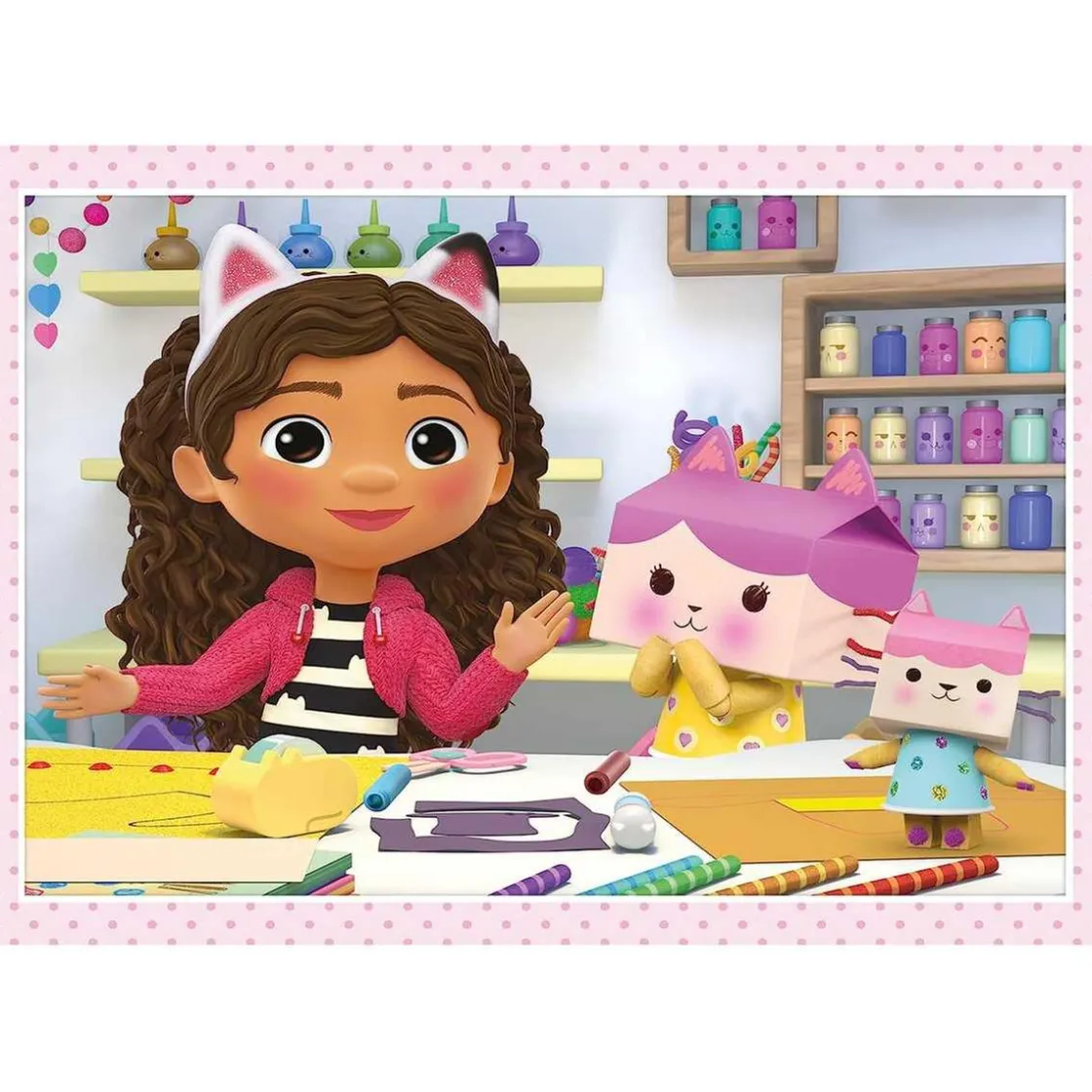 CLEMENTONI - Puzzle infantil 4 en 1: Casa de Muñecas de Gabby, 12-24 piezas, tamaño único ㅤ* Juegos Y Puzzles