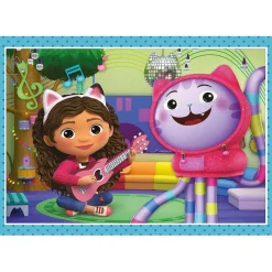 CLEMENTONI - Puzzle infantil 4 en 1: Casa de Muñecas de Gabby, 12-24 piezas, tamaño único ㅤ* Juegos Y Puzzles
