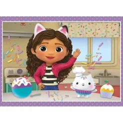 CLEMENTONI - Puzzle infantil 4 en 1: Casa de Muñecas de Gabby, 12-24 piezas, tamaño único ㅤ* Juegos Y Puzzles