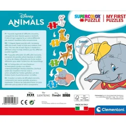 CLEMENTONI - Puzzle progresivo Animales, 3-6-9-12 piezas, Amigos del Reino Animal ㅤ