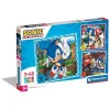 CLEMENTONI - Puzzle Sonic Supercolor 3x48 Piezas ㅤ