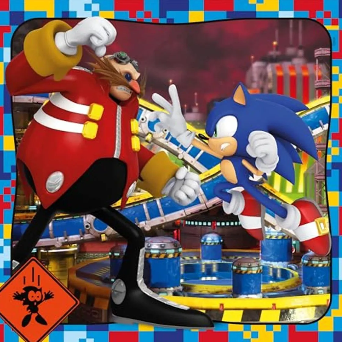 CLEMENTONI - Puzzle Sonic Supercolor 3x48 Piezas ㅤ
