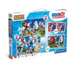 CLEMENTONI - Puzzles Edukit 4 en 1 Sonic