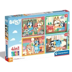 CLEMENTONI - Puzzles progresivos 4 en 1 - Bluey