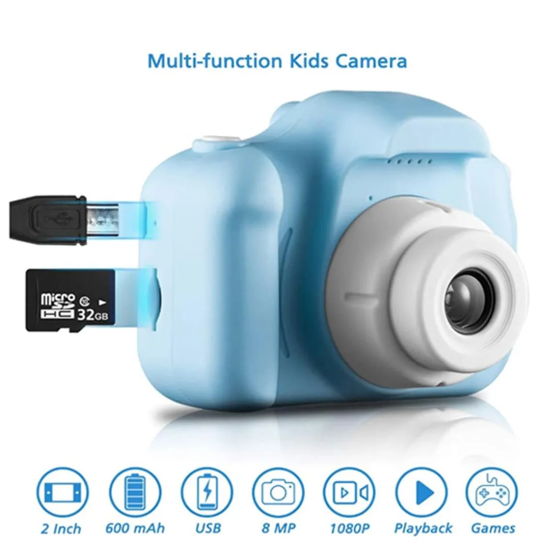 KLACK EUROPE Cámara digital infantil azul