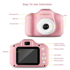 KLACK EUROPE Cámara digital infantil rosa* Electrónicos