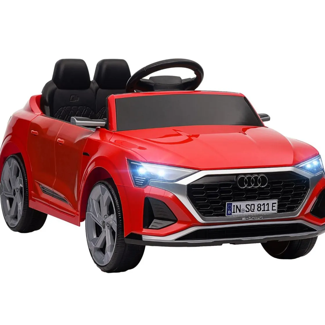 AIYAPLAY Coche Eléctrico Infantil Audi Q8 Etron Sportback 12V Rojo* Vehículos De Batería O A Pedales