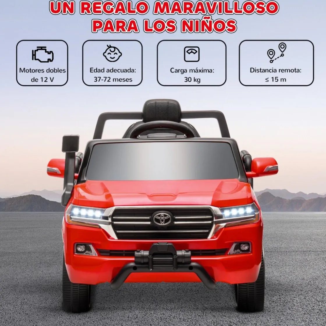 AIYAPLAY Coche eléctrico Toyota LAND CRUISER Rojo