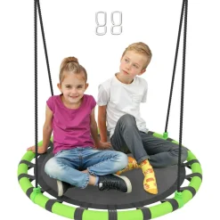 AIYAPLAY Columpio exterior para niños Negro* Columpios