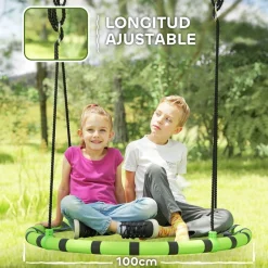 AIYAPLAY Columpio exterior para niños Negro* Columpios