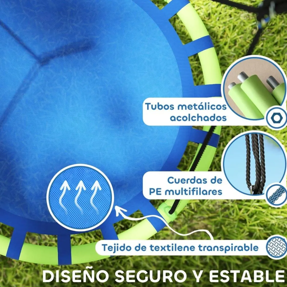 AIYAPLAY Columpio exterior para niños Azul