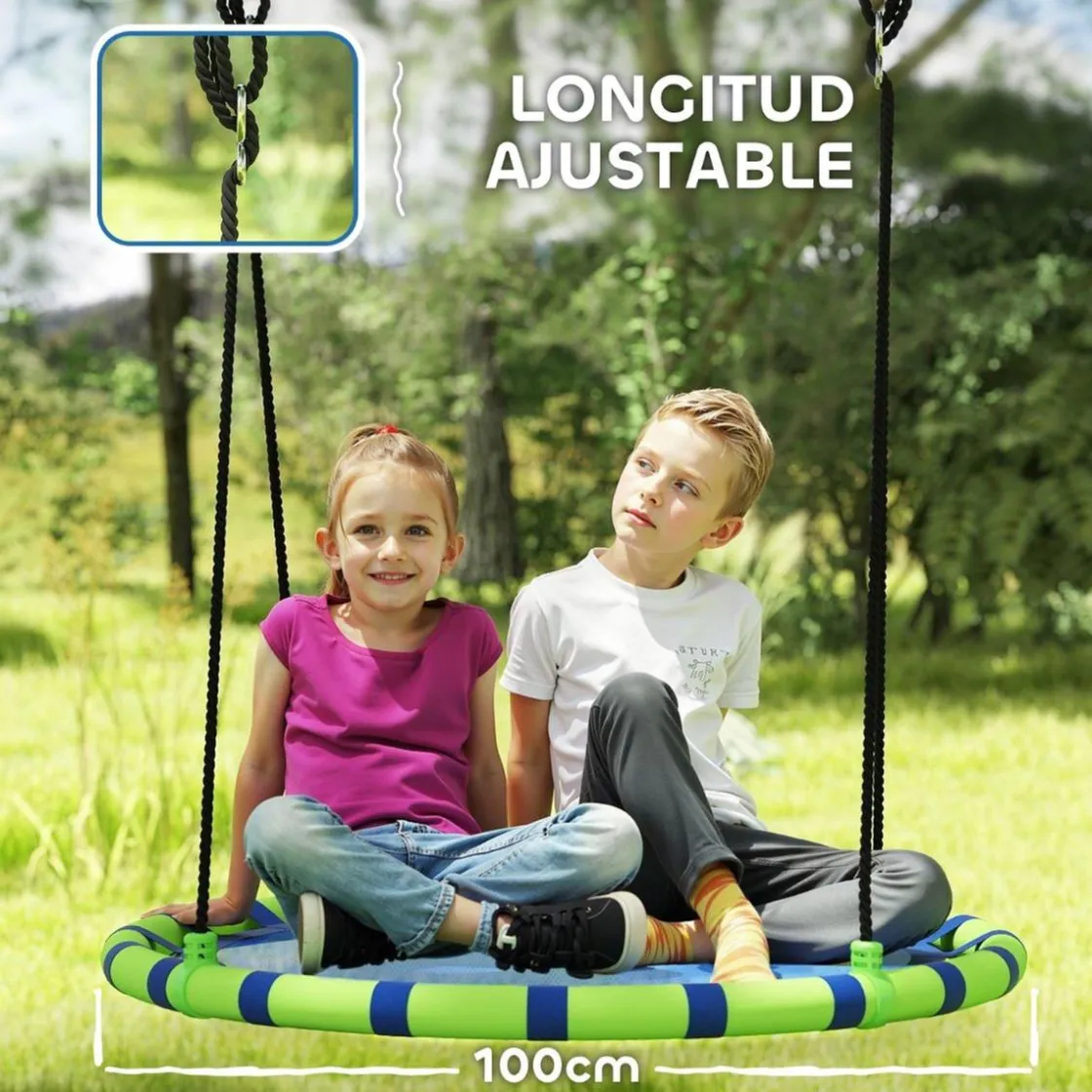 AIYAPLAY Columpio exterior para niños Azul