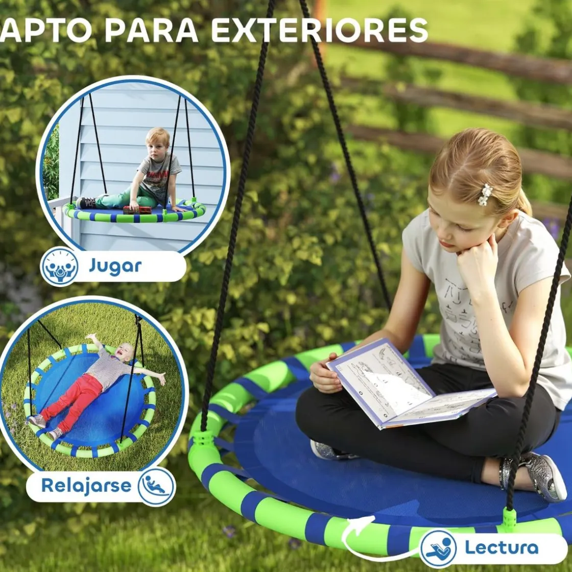 AIYAPLAY Columpio exterior para niños Azul