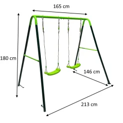 MASGAMES Columpio metálico doble Olea