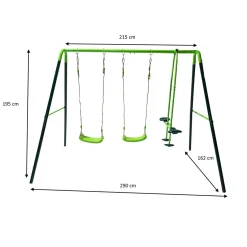 MASGAMES Columpio metálico triple Gingo* Columpios
