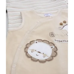 Prenatal Conjunto bebé peto beige jirafa/león