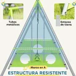 AIYAPLAY Conjunto de columpios 4 en 1 Verde* Columpios