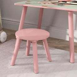 AIYAPLAY Conjunto de mesa y silla con estante integrado Rosa* Estilo De Vida