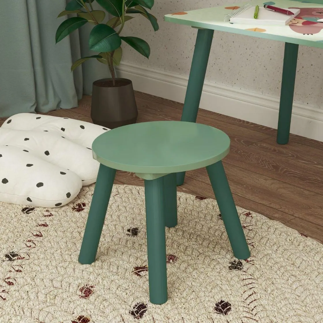 AIYAPLAY Conjunto de mesa y silla con estante integrado Verde* Estilo De Vida
