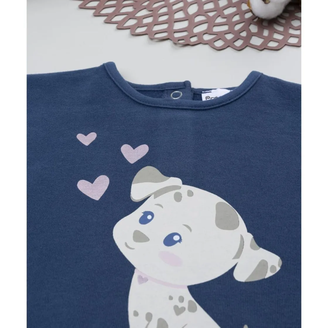 Prenatal Conjunto jogging azul y beige para niña con perrito* Niña·Bebé Niña 3-36 Meses|Bebé Niña 3-36 Meses·Vestidos, Conjuntos Y Deporte