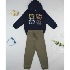 Prenatal Conjunto jogging azul y verde con capucha para niño* Niño·Niño 2-10 Años|Niño 2-10 Años·Conjuntos Y Deporte