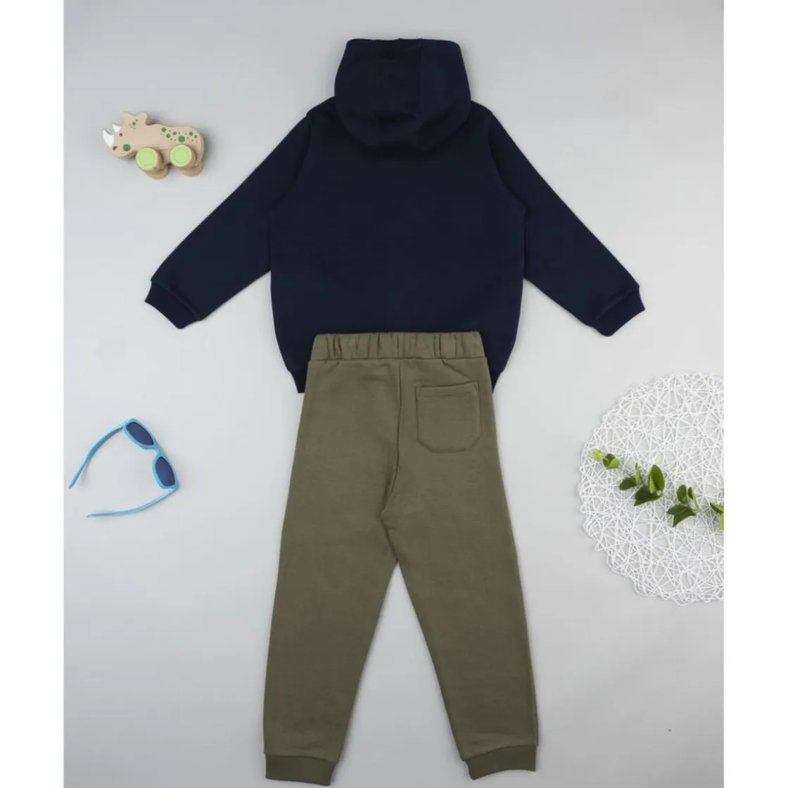 Prenatal Conjunto jogging azul y verde con capucha para niño* Niño·Niño 2-10 Años|Niño 2-10 Años·Conjuntos Y Deporte