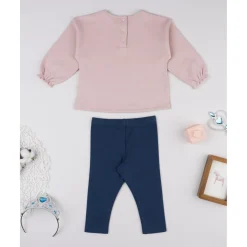 Prenatal Conjunto jogging niña rosa y azul con unicornios