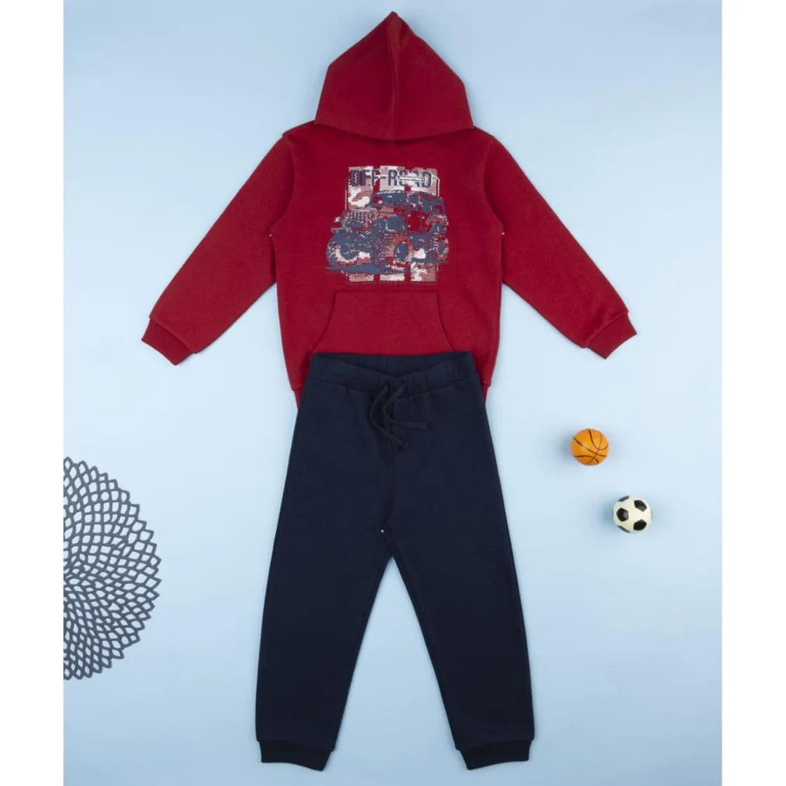 Prenatal Conjunto jogging niño burdeos/azul capucha* Niño·Niño 2-10 Años|Niño 2-10 Años·Conjuntos Y Deporte