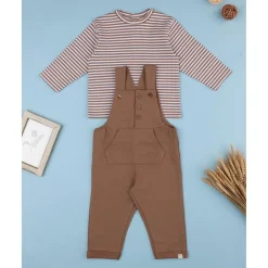 Prenatal Conjunto niño peto marrón