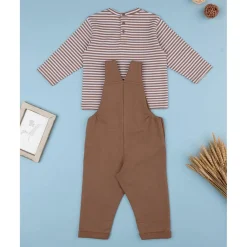 Prenatal Conjunto niño peto marrón