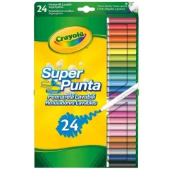 CRAYOLA - 24 Rotuladores Súper Punta Lavables* Arte Y Manualidades