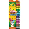 CRAYOLA - - 16 rotuladores lavables con punta de sello Pip Squeaks, colores surtidos, para escuela y ocio ㅤ* Arte Y Manualidades
