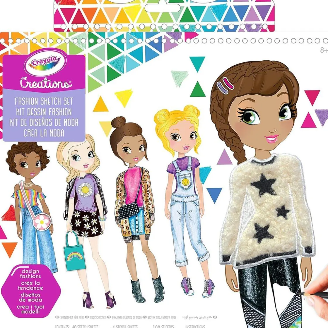 CRAYOLA - Kit de dibujo y diseño de moda ㅤ
