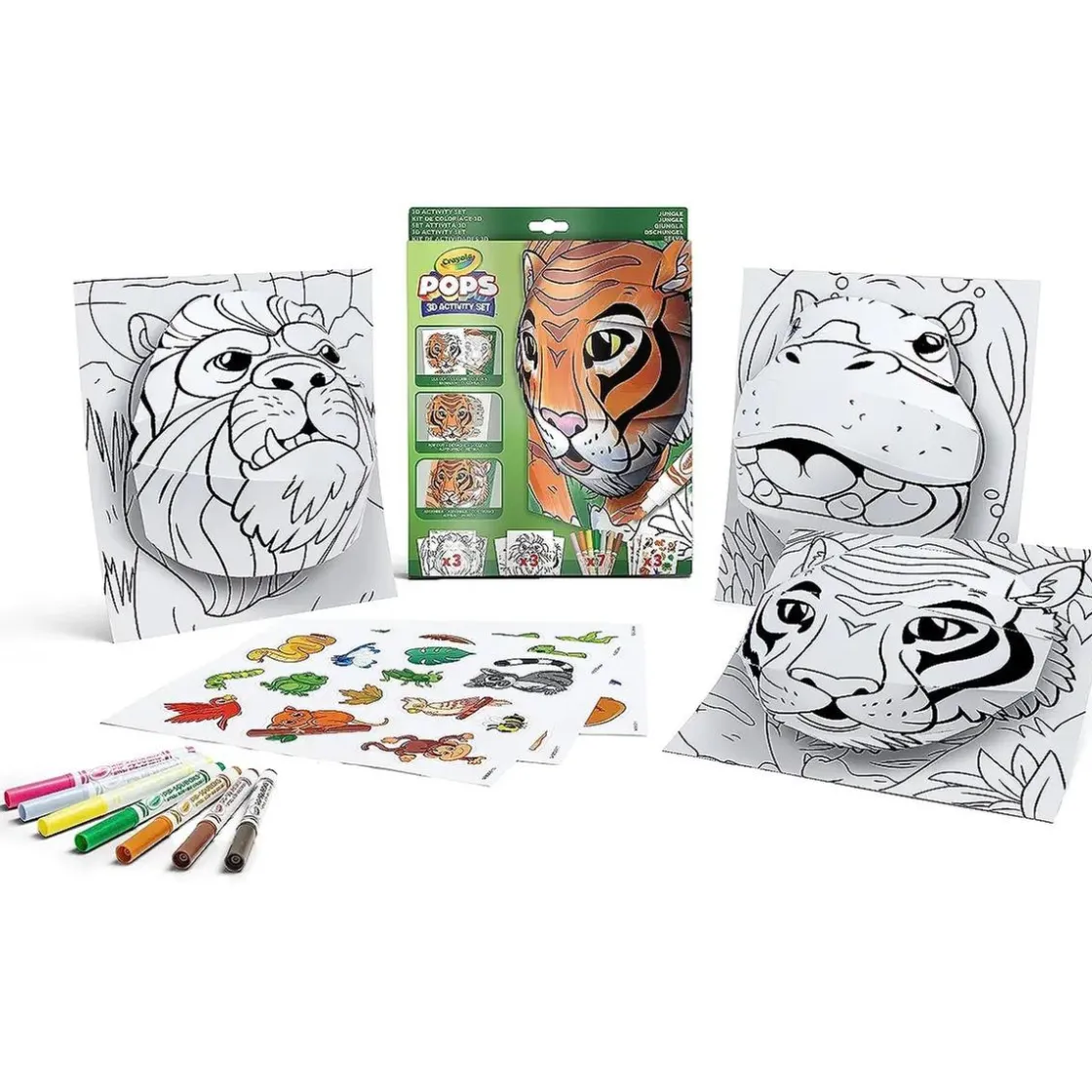 CRAYOLA - Set de colorear y construir 3D tema selva