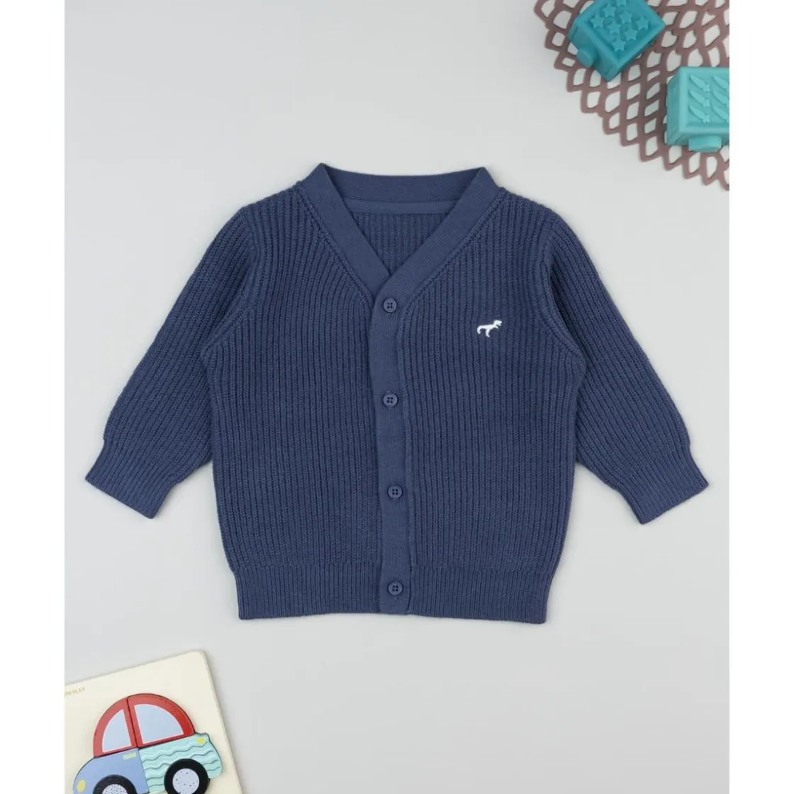 Prenatal Cárdigan de niño azul tricotado* Niño·Bebé Niño 3-36 Meses|Bebé Niño 3-36 Meses·Jerséis Y Cardigans