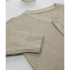 Prenatal Cárdigan de niño beige de punto tricot