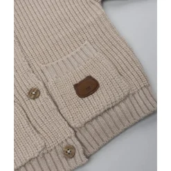Prenatal Cárdigan de niño marrón tricot con capucha* Recién Nacido·Primeras Salidas|Primeras Salidas·Cardigans