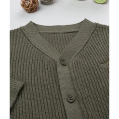 Prenatal Cárdigan de niño verde tricotado