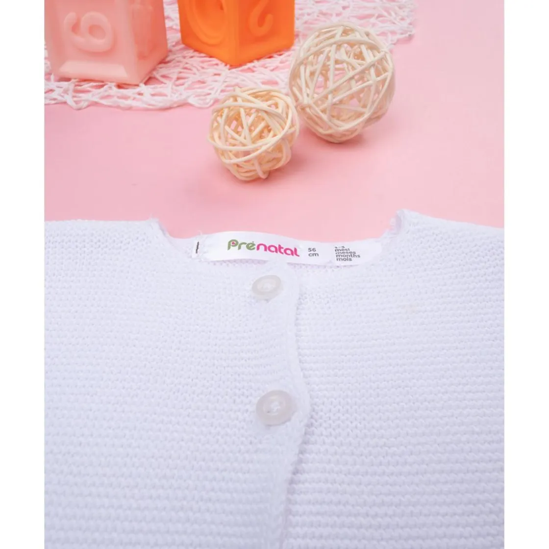 Prenatal Cárdigan de punto de algodón* Primeras Salidas·Cardigans|Recién Nacido·Primeras Salidas