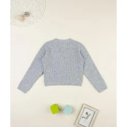 Prenatal Cárdigan niña gris con lazo