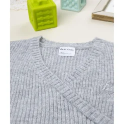 Prenatal Cárdigan niña gris con lazo