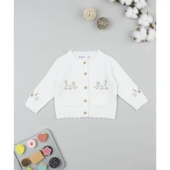 Prenatal Cárdigan tricot de niña con flores bordadas* Niña·Bebé Niña 3-36 Meses|Bebé Niña 3-36 Meses·Jerséis Y Cardigans