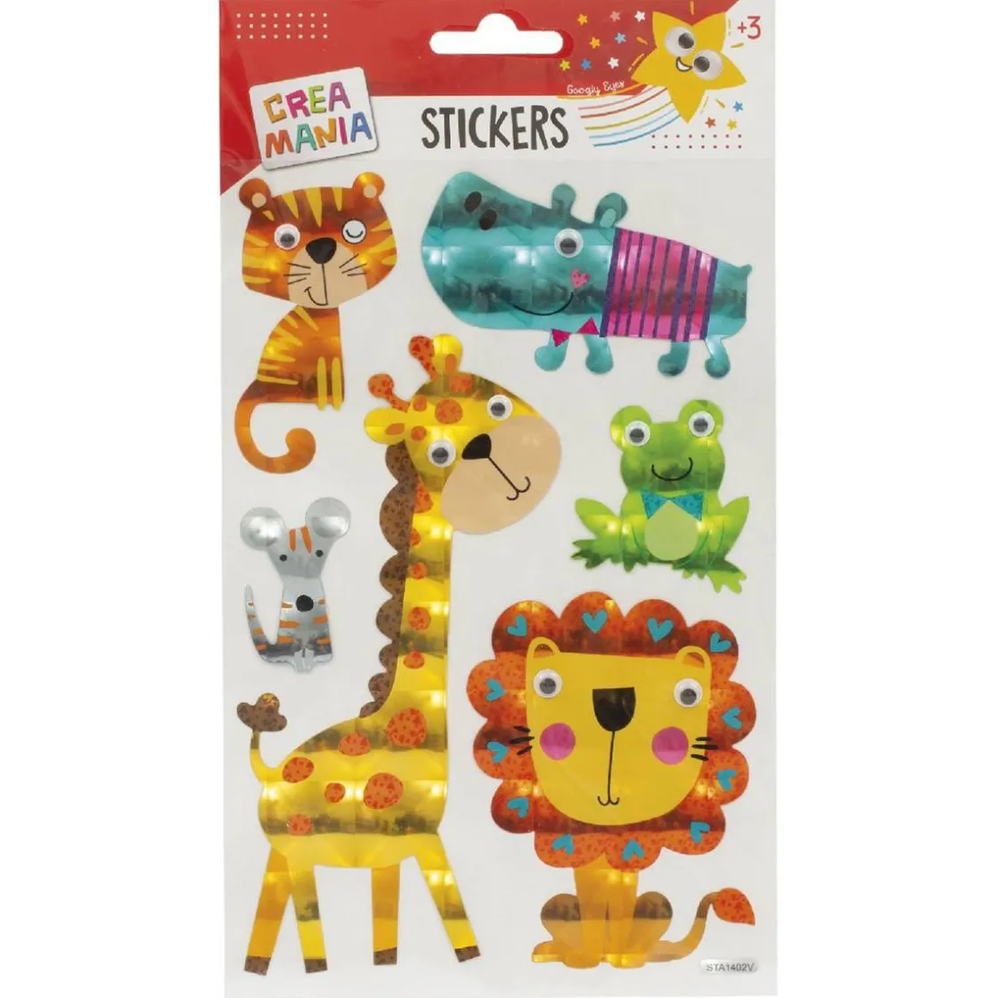 CREAMANIA UNISEX Creamania - Pegatinas Animales ojos divertidos (varios modelos)