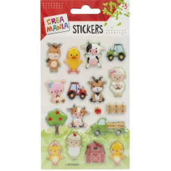 CREAMANIA UNISEX Creamania - Pegatinas Animales Selva/Granja con relieve (varios modelos)* Deportes