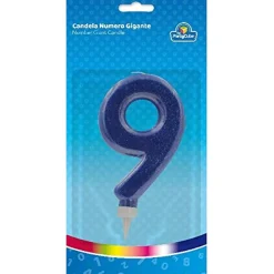 TOYS "R" US Cubo de Fiesta Vela Gigante de Color 24.5 cm con Portavelas