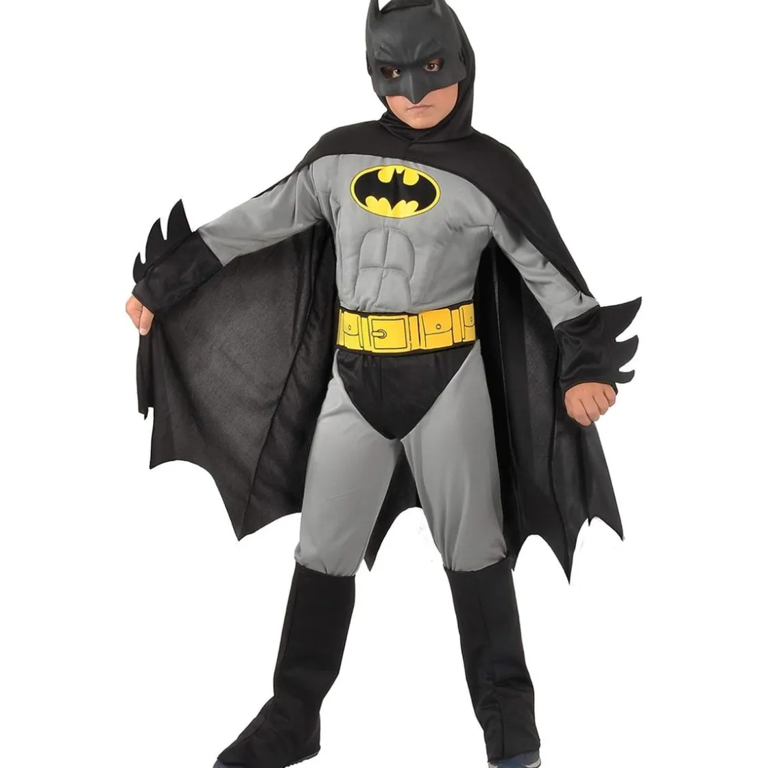 BATMAN DC Cómics - Disfraz gris con músculos 8-10 años