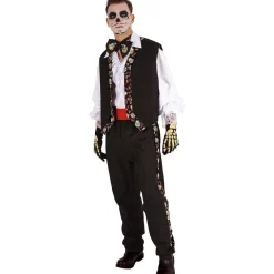 RUBIE'S Disfraz adulto Catrin Pancho con pajarita y chaleco impreso ㅤ