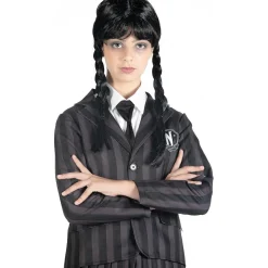 TOYS "R" US Disfraz Ciao de miércoles Addams, color negro y gris, 140cm ㅤ