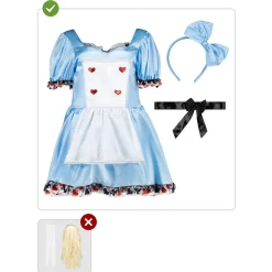 Funidelia Disfraz de Alicia Deluxe para mujer XXL* Disfraces|Halloween